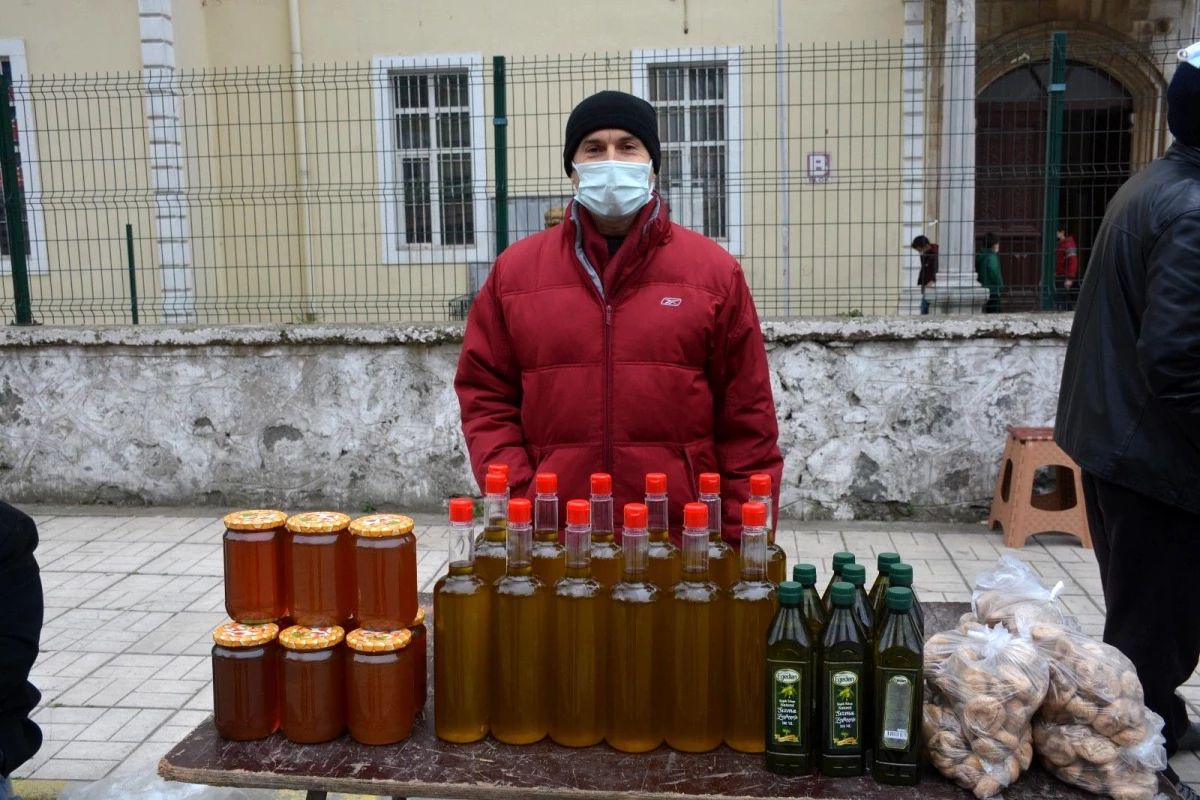 Aydın\'ın yöresel ürünleri Sinop pazarında