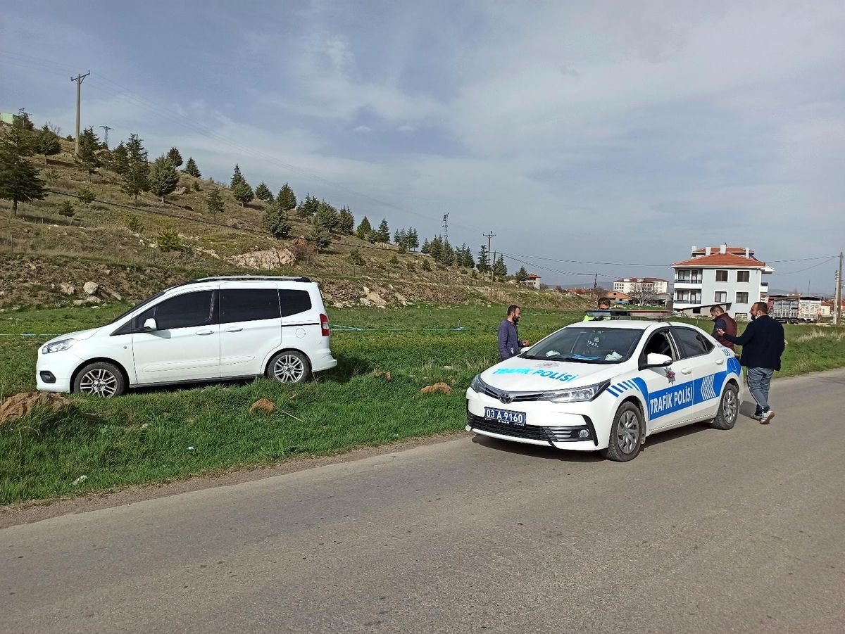 Köpeğe çarpmamak için manevra yapan araç tarım arazisine girdi