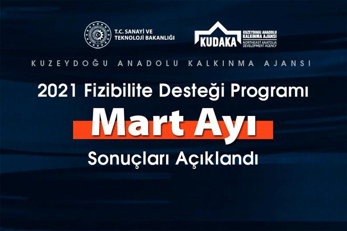 KUDAKA 2021 yılı fizibilite desteği programı Mart ayı sonuçları açıklandı