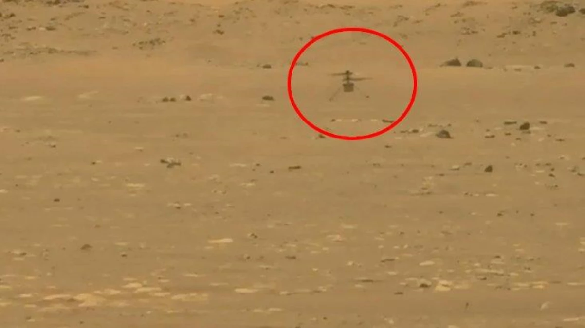 Mars\'ta ilk kez bir helikopter uçuşu gerçekleştirildi! İşte o anlara ilişkin görüntüler