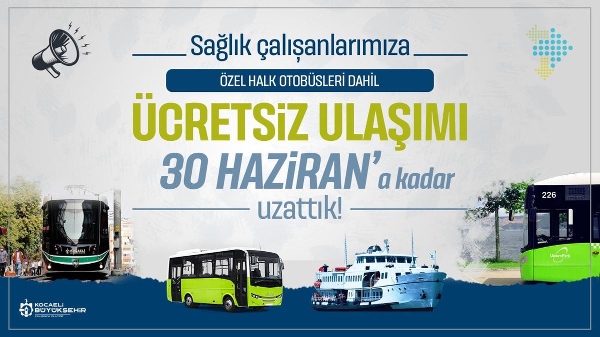 Sağlıkçılara ücretsiz ulaşım 30 Haziran\'a kadar uzatıldı