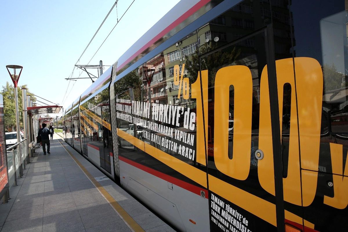 Kayseri\'nin tramvay hatlarının hizmet kalitesine AB tescili