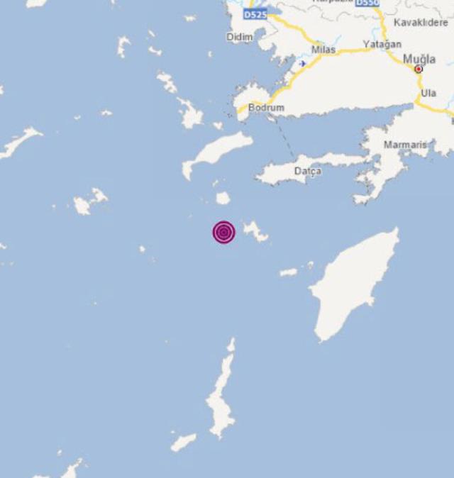 Son Dakika! Ege denizinde, Datça açıklarında 4.4 büyüklüğünde deprem
