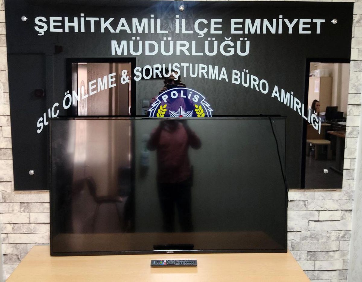 Televizyon hırsızı yakalandı