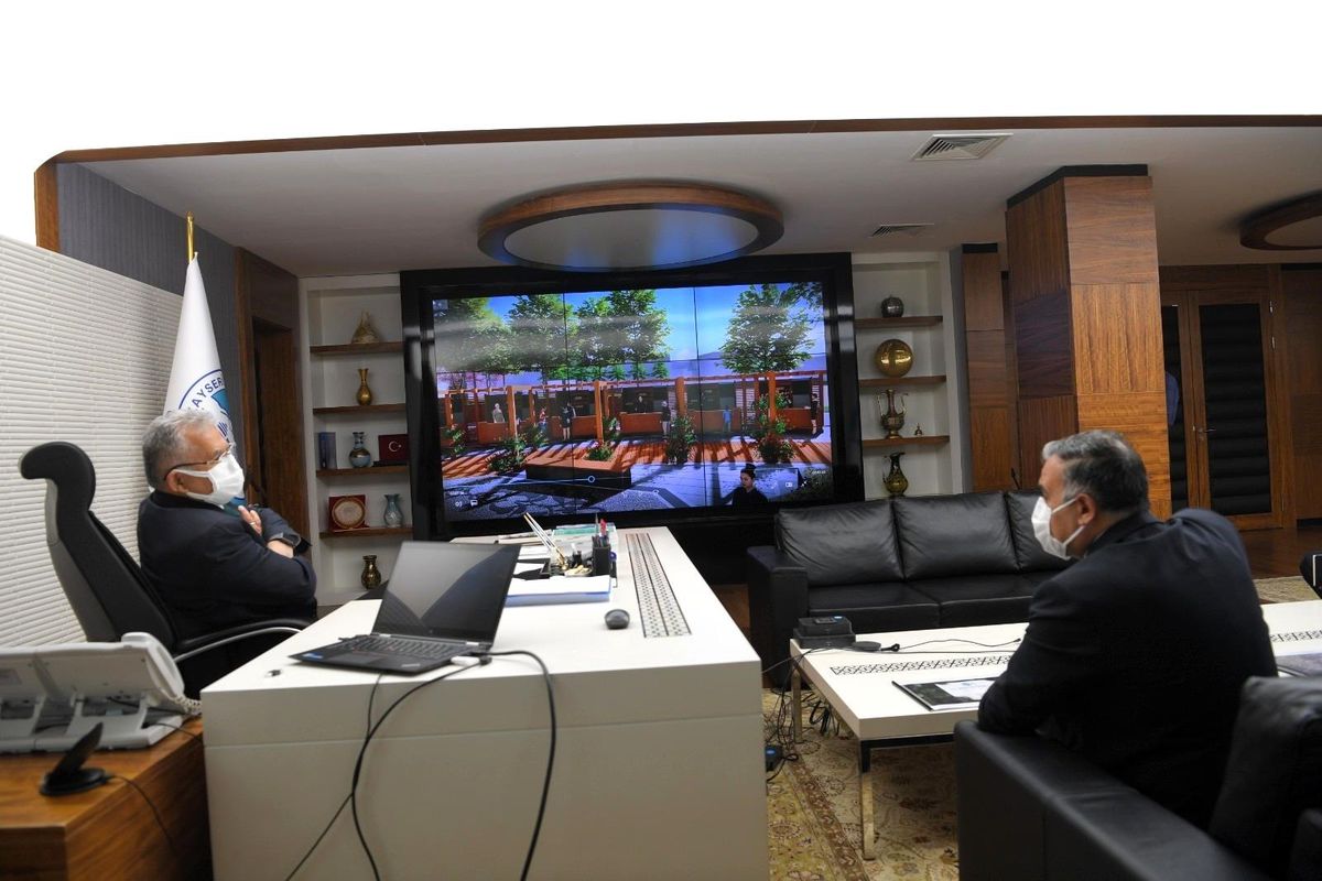 Başkan Cabbar ve Develi Belediyesi Voleybol takımından Başkan Büyükkılıç\'a ziyaret
