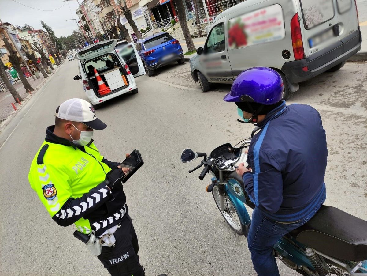 Burdur\'da motosiklet denetimi