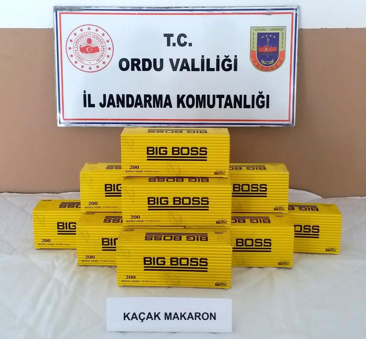 Ordu\'da kaçak makaron operasyonu