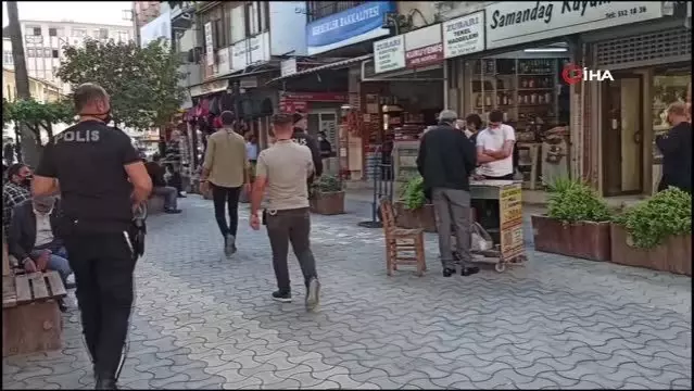 Hatay'da polis maske denetimi Hatay'da polis maske denetimi