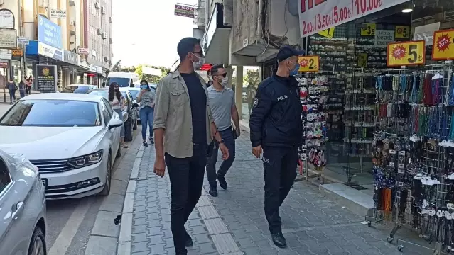 Hatay'da polis maske denetimi Hatay'da polis maske denetimi