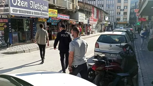 Hatay'da polis maske denetimi Hatay'da polis maske denetimi