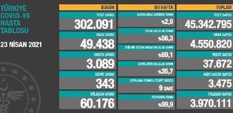 Türkiye'de 49 bin 438 kişinin Kovid-19 testi pozitif çıktı, 343 kişi yaşamını yitirdi