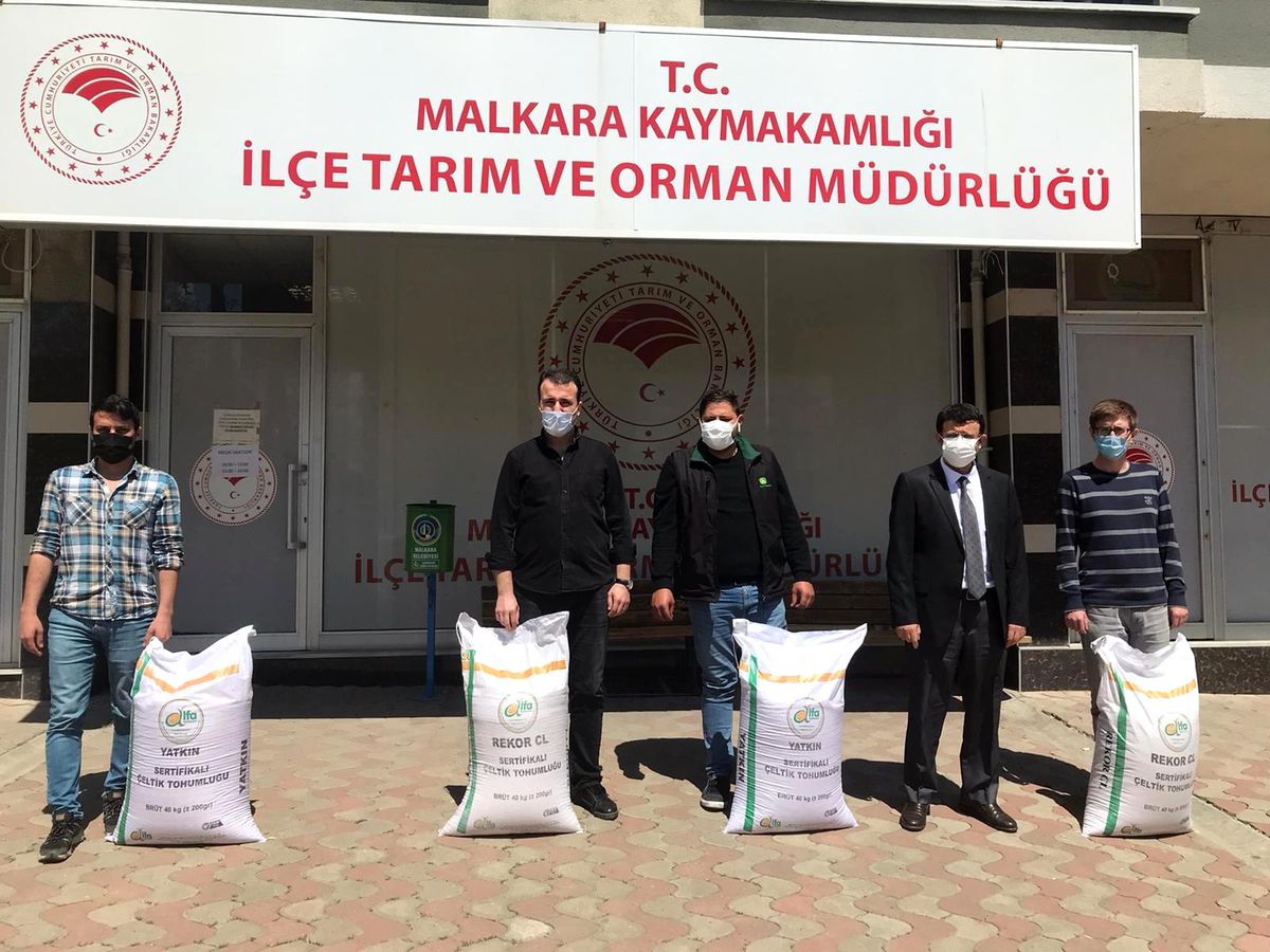 Çiftçilere çeltik tohumu dağıtıldı