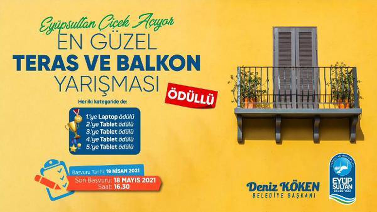 Eyüpsultan\'da yeşil balkonlar yarışıyor