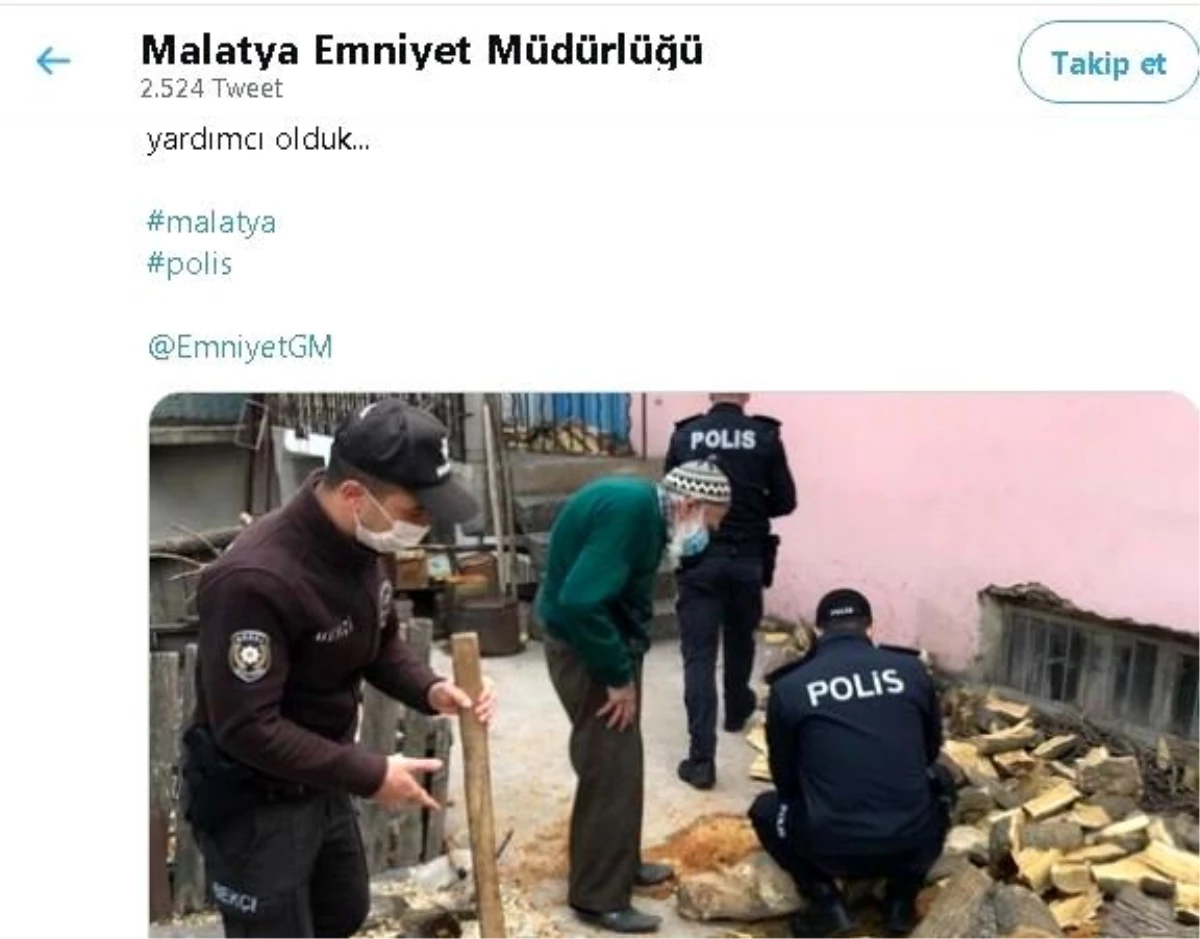 Polis İsmail Dede\'nin odunlarını kırdı