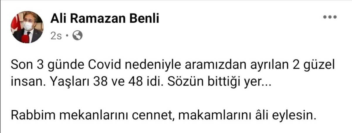 Sağlık müdüründen dikkat çeken paylaşım