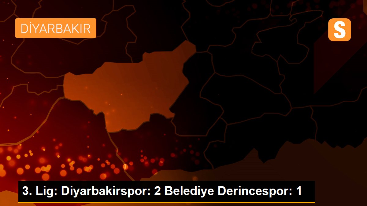 3. Lig: Diyarbakirspor: 2 Belediye Derincespor: 1