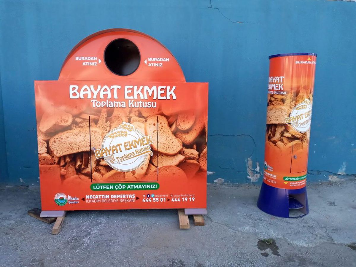 İlkadım Belediyesi\'nden can dostlar için \'Bayat Ekmek Toplama Kutusu\' projesi