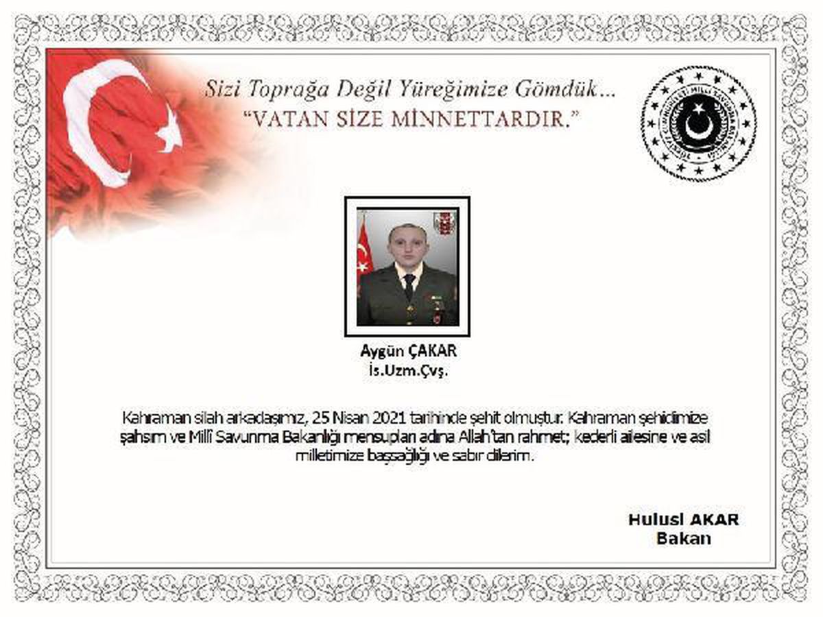 Son dakika haberleri | Şimşek harekatında 1 asker şehit oldu (2)