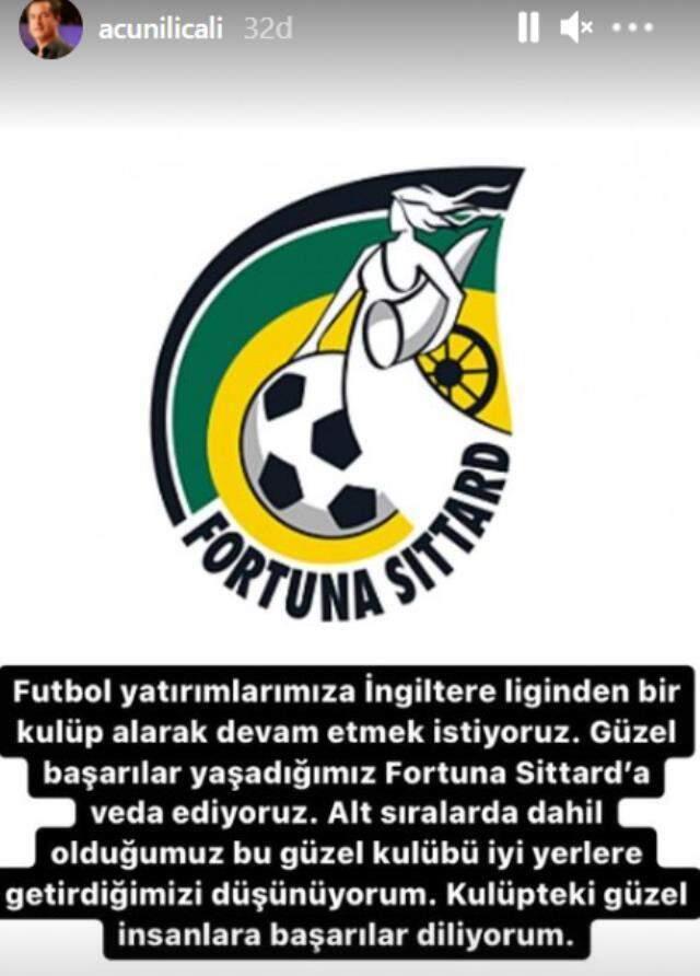 Acun Ilıcalı Hollanda'dan satın aldığı Fortuna'dan çekildi, İngiltere'den bir takım alacağını duyurdu Acun Ilıcalı Hollanda'dan satın aldığı Fortuna'dan çekildi, İngiltere'den bir takım alacağını duyurdu
