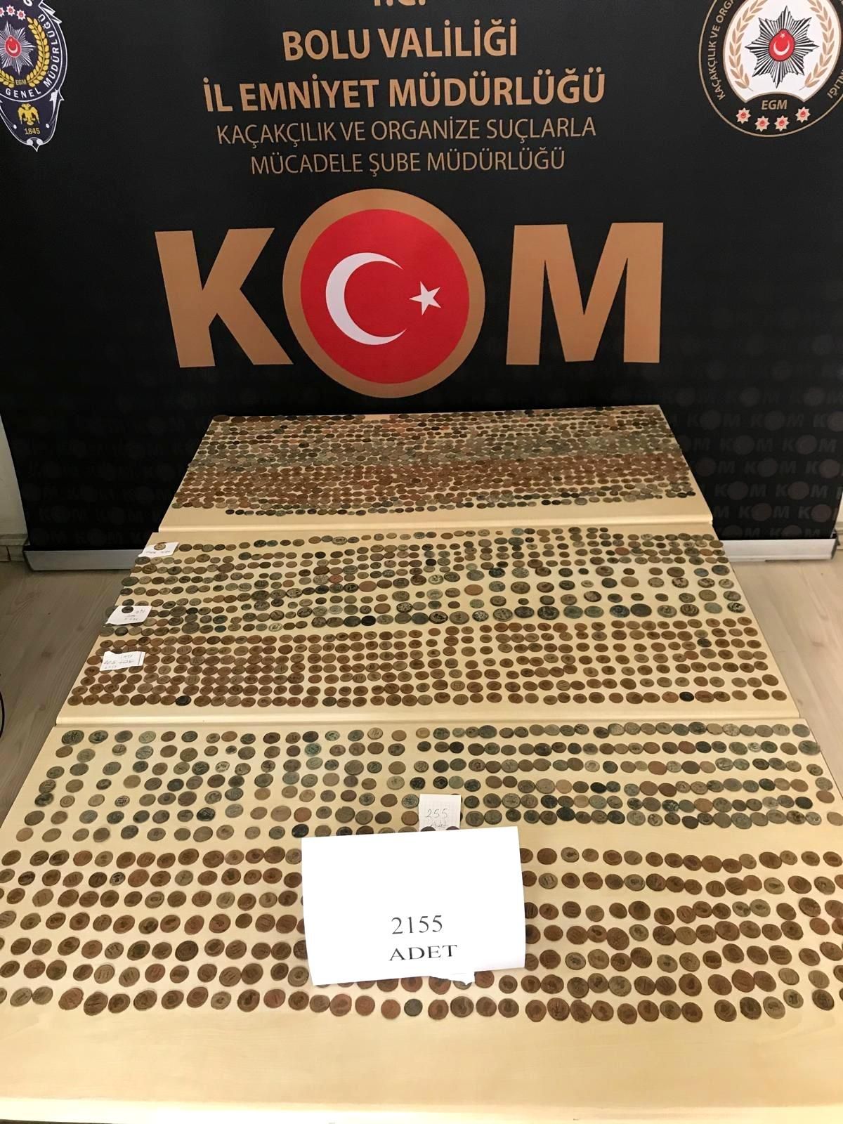 Bolu\'da, 2 bin 155 sikkeyle yakalanan 2 kişi serbest bırakıldı