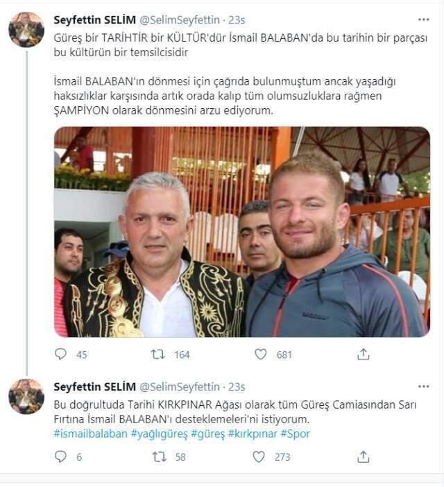 İsmail Balaban'a Survivor'dan çekilmesi çağrısı yapan Kırkpınar Ağası fikrini değiştirdi İsmail Balaban'a Survivor'dan çekilmesi çağrısı yapan Kırkpınar Ağası fikrini değiştirdi