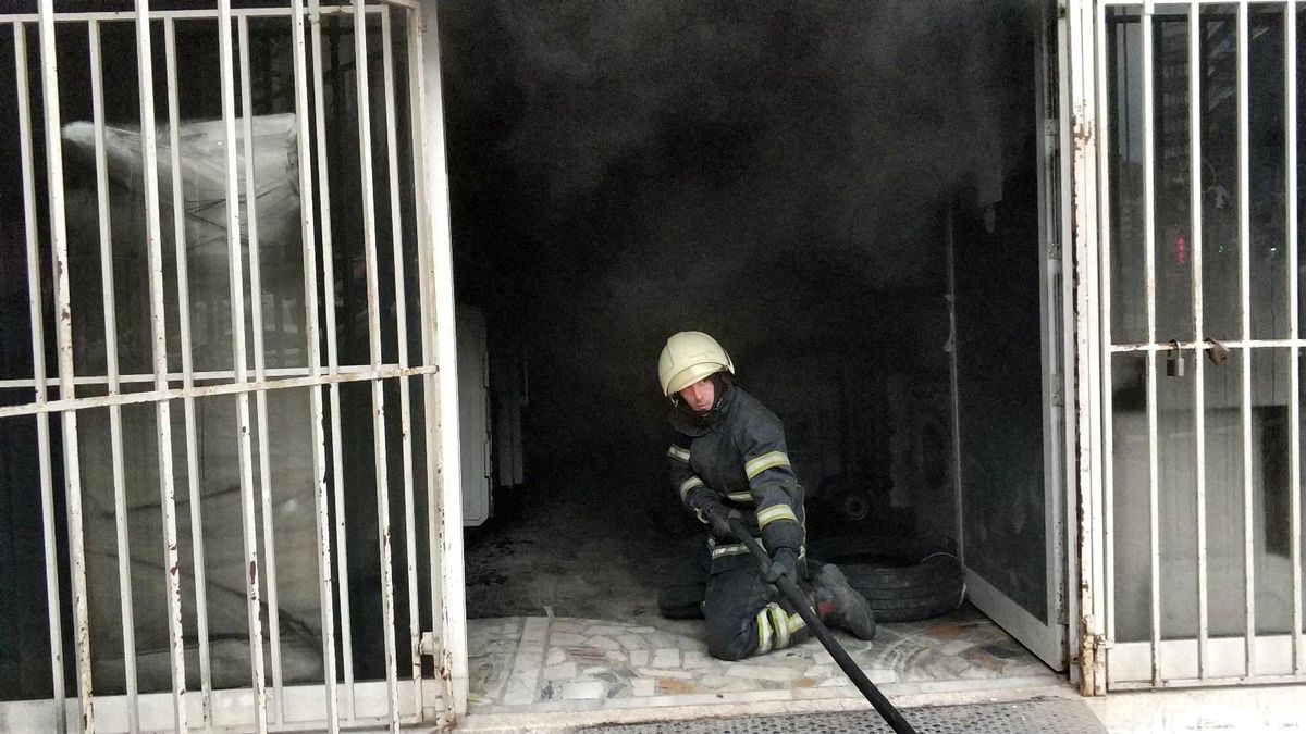 Samsun\'da beyaz eşya tamir servisinde yangın