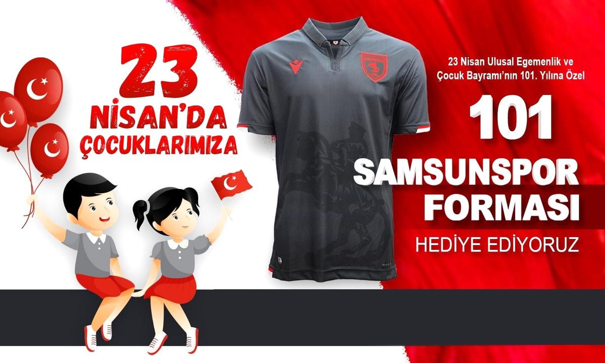 Samsun Büyükşehir Belediyesi 101 çocuğa Samsunspor forması dağıttı