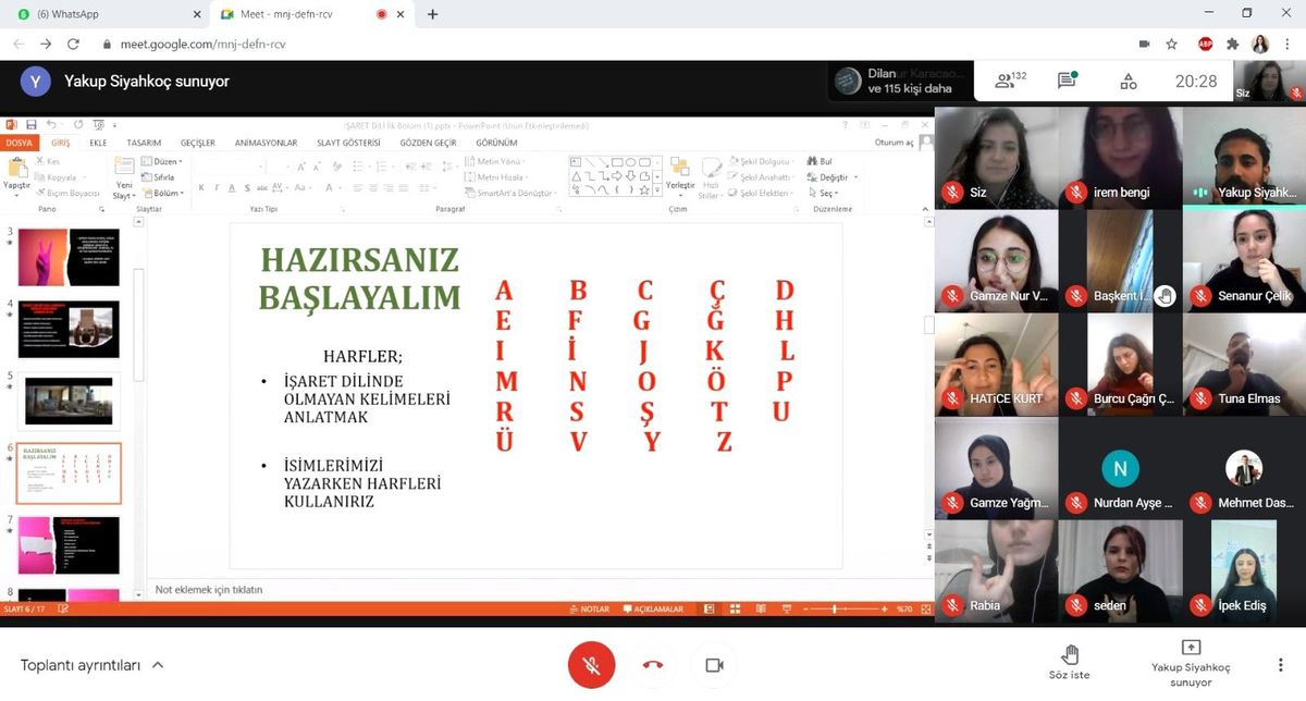 Çevrimiçi işaret dili eğitimi