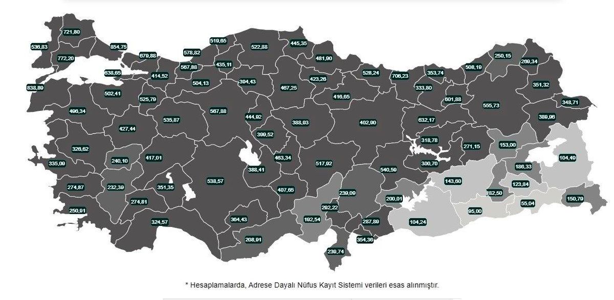 Erzurum vaka oranında anormal artış