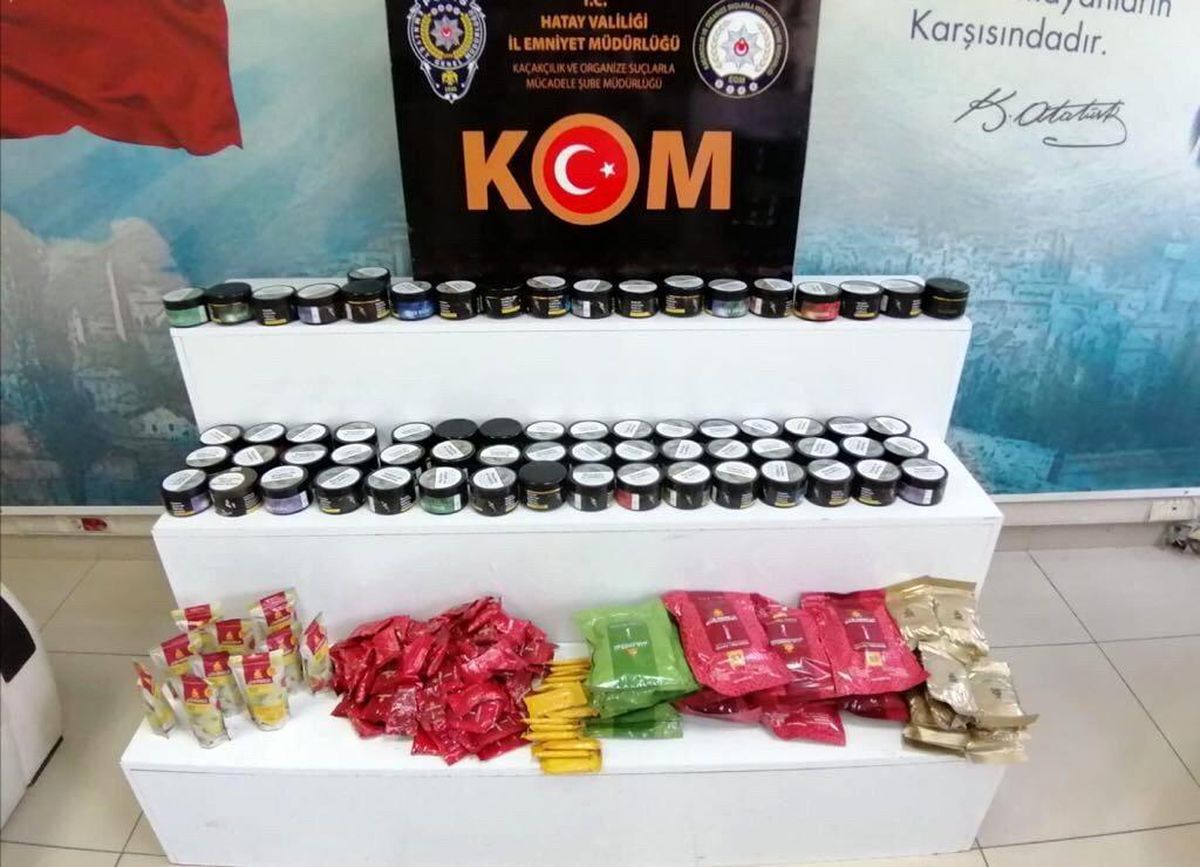 Hatay\'da 40 kilogram kaçak nargile tütünü ele geçirildi