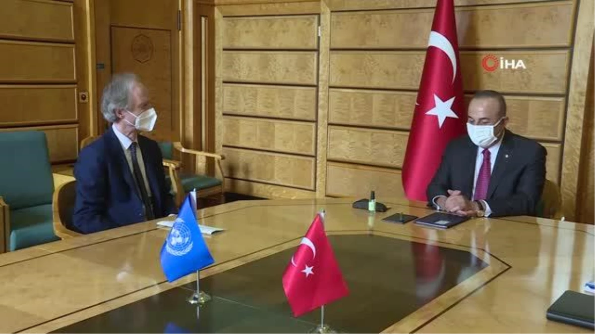 Bakan Çavuşoğlu, BM Suriye Özel Temsilcisi Pedersen ile görüştü
