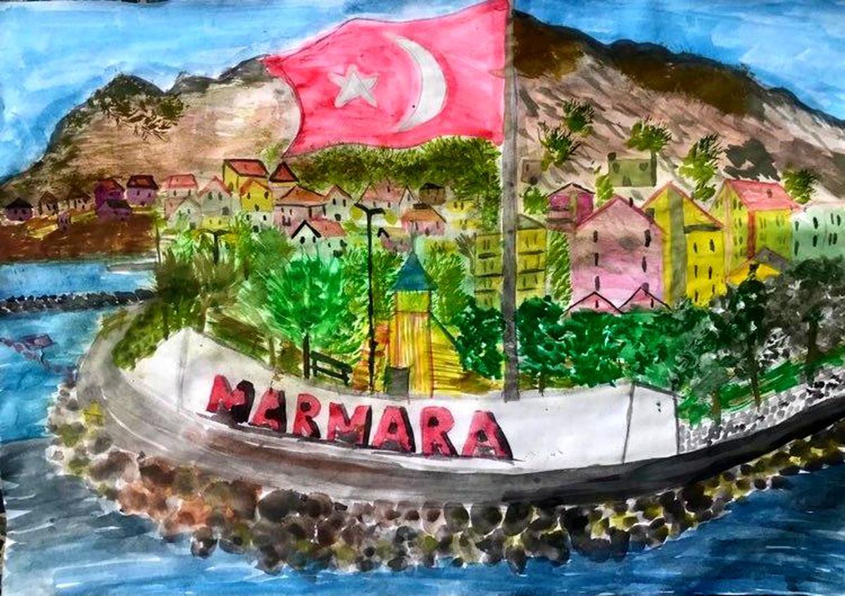 Resimleriyle öğrenciler Marmara\'yı anlattılar