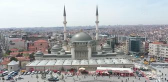 Taksim'e yapılan cami açılışa hazırlanıyor
