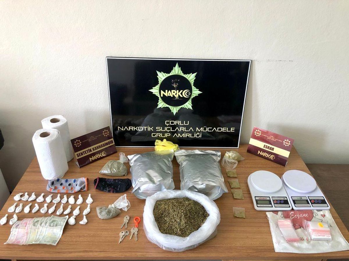 Tekirdağ\'da 2 kilogram uyuşturucu ele geçirildi