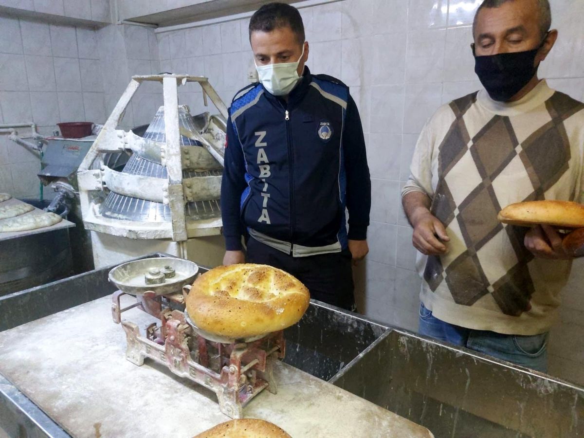 Burhaniye\'de pide gramajları denetlendi