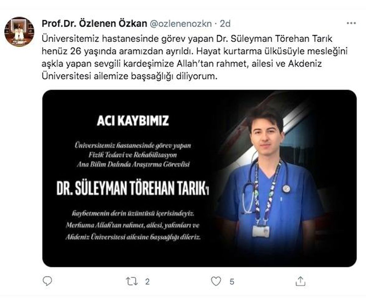 Genç doktor mesleğinin baharında hayata tutunamadı