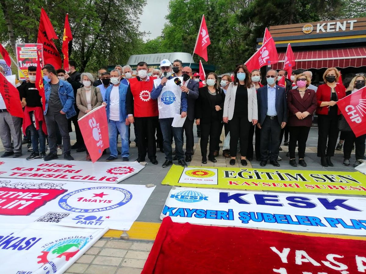 Kayseri\'de 1 Mayıs coşkusu
