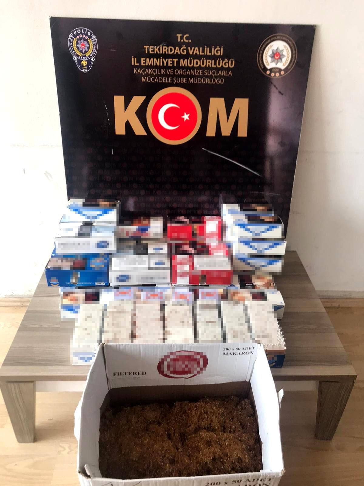 Tekirdağ\'da kaçak tütün operasyonu