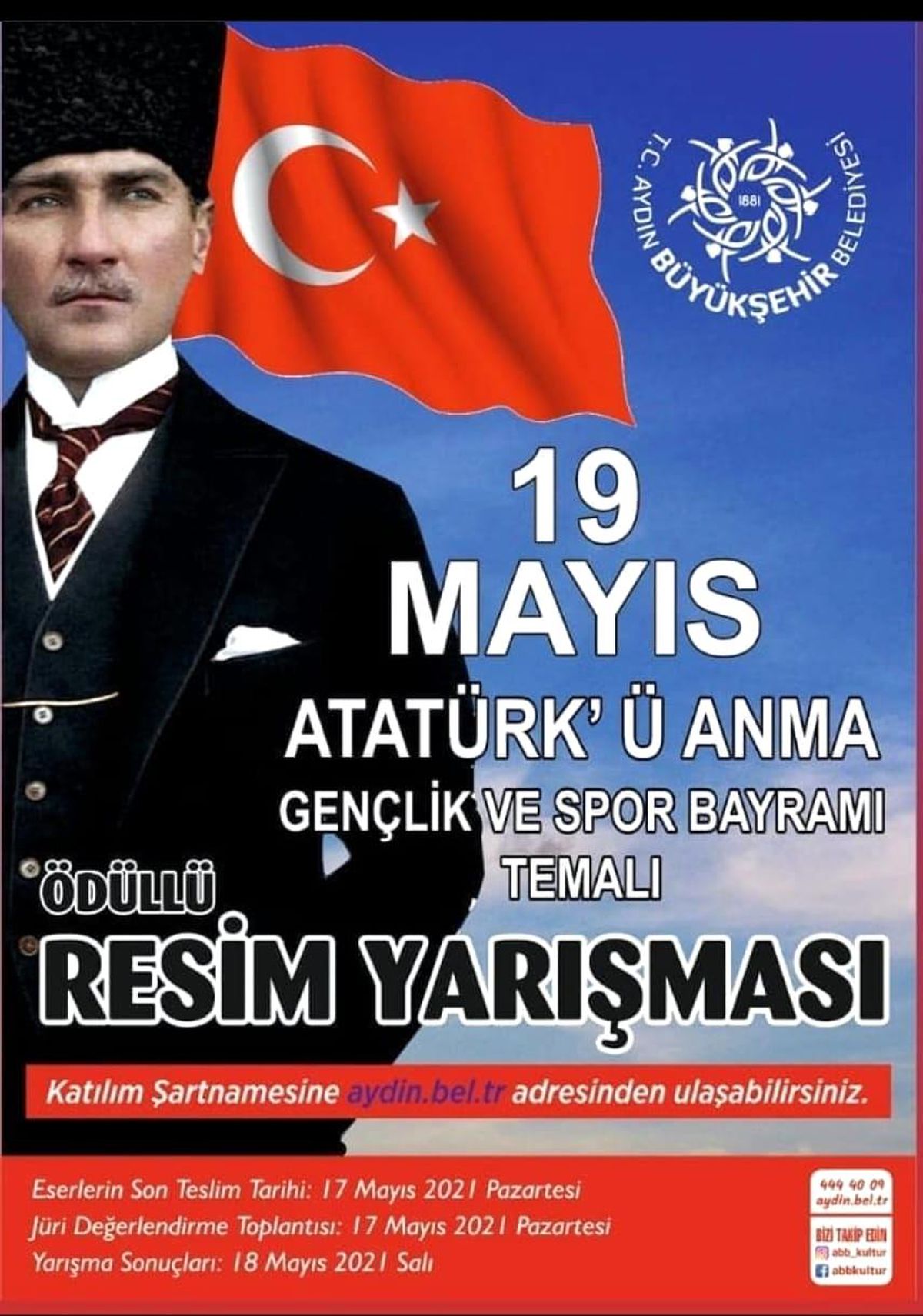 Aydın Büyükşehir Belediyesi\'nden 19 Mayıs temalı resim yarışması