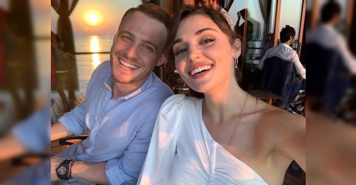 Hande Erçel ile Kerem Bürsin\'den okyanus ortasında aşk