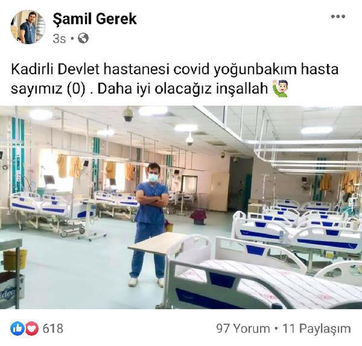 Kırmızı kategorideki Osmaniye\'de boş yataklı yoğun bakım servisi