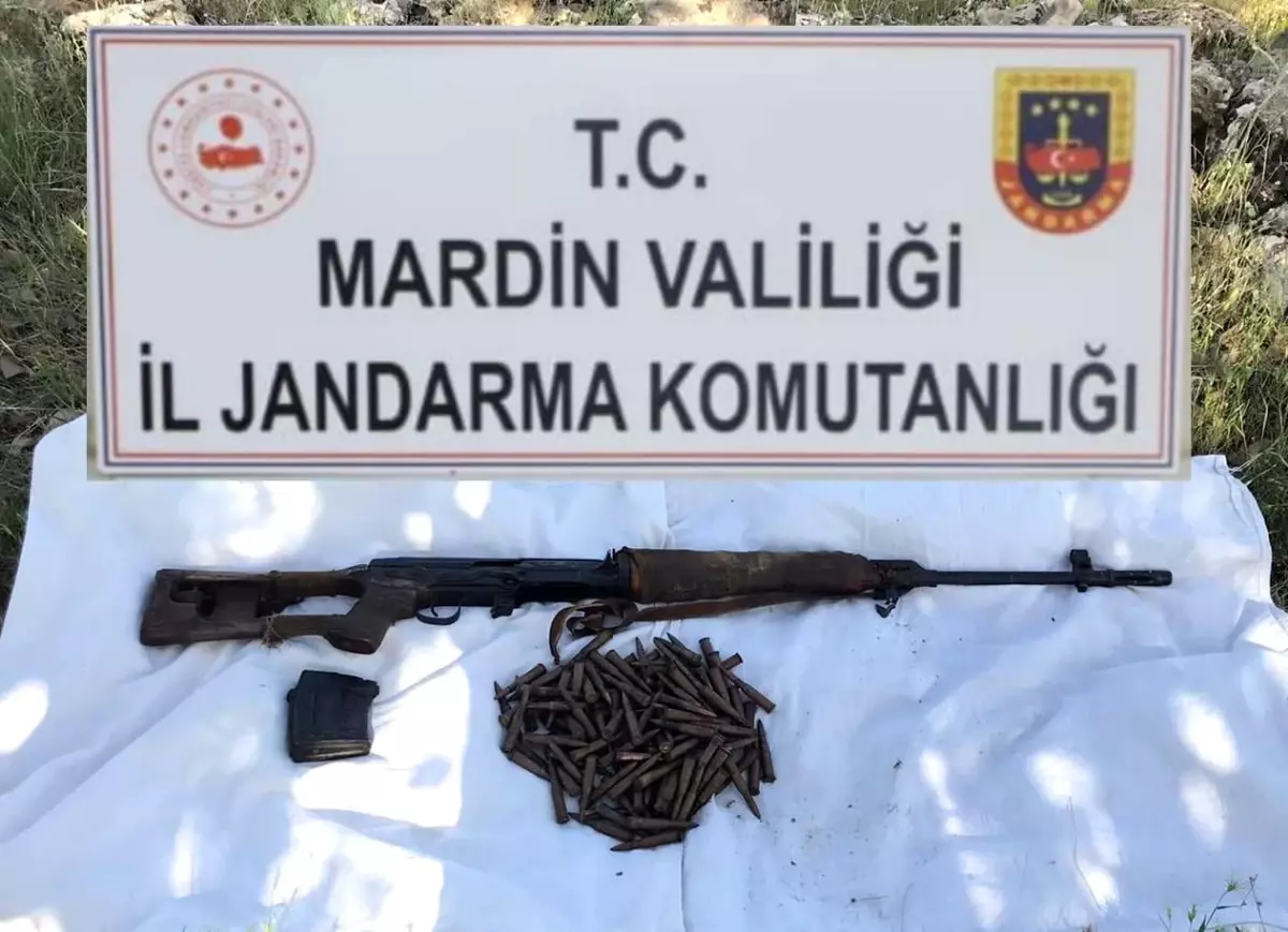 Mardin\'de teröristlere ait keskin nişancı tüfeği ele geçirildi