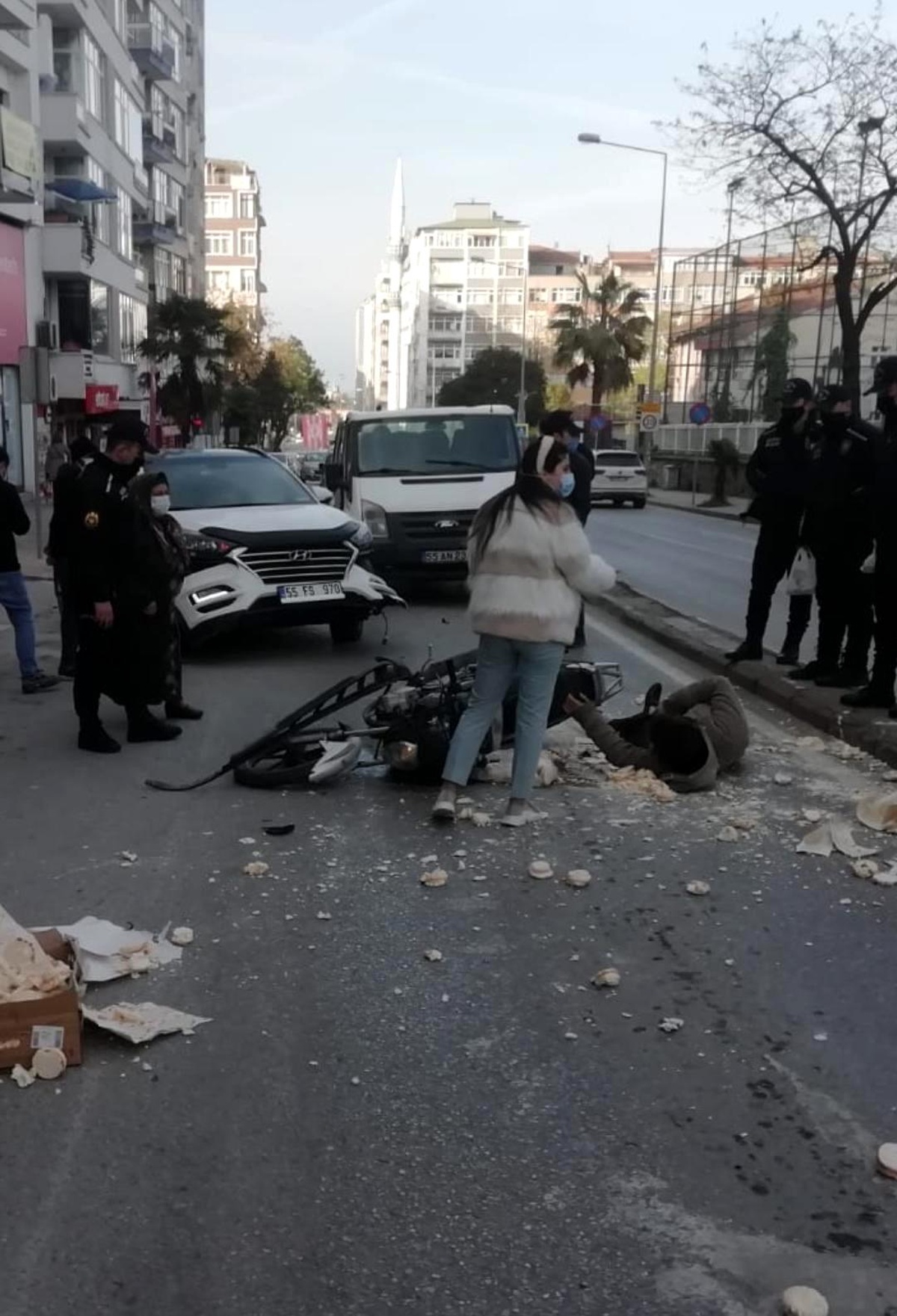 Samsun\'da otomobil ile motosiklet çarpıştı: 1 yaralı