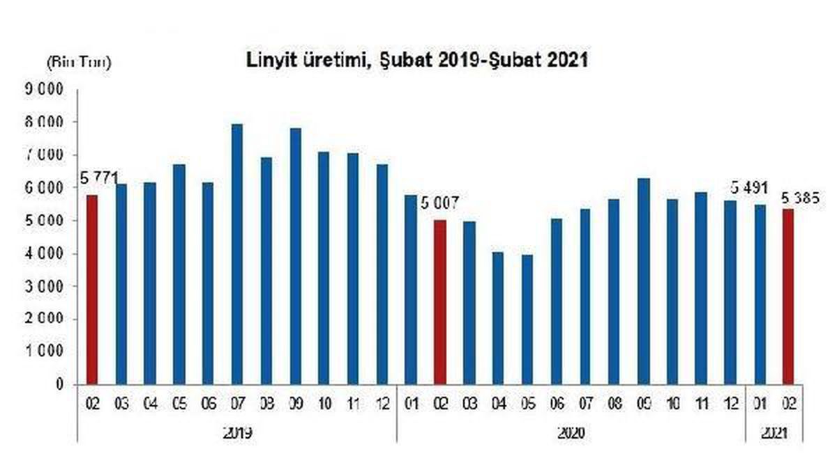 TÜİK-Taş kömürü ithalatı Şubat\'ta yıllık yüzde 62.4 yükseldi