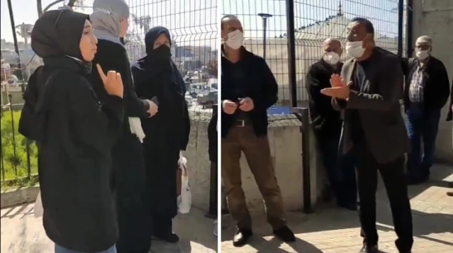 Görüntü İstanbul'dan! Namaz kılmak için camiye girmek isteyen kadınları içeri sokmadılar
