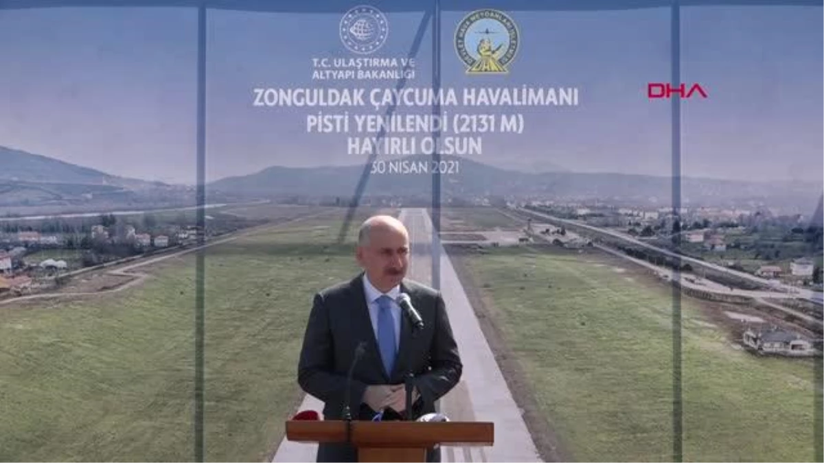 ZONGULDAK Bakan Karaismailoğlu, pisti büyütülerek yenilen Zonguldak Çaycuma Havalimanı\'nı ziyaret etti