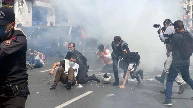 1 Mayıs yürüyüşleri nedeniyle Taksim'e çıkmak isteyen 244 kişi gözaltına alındı