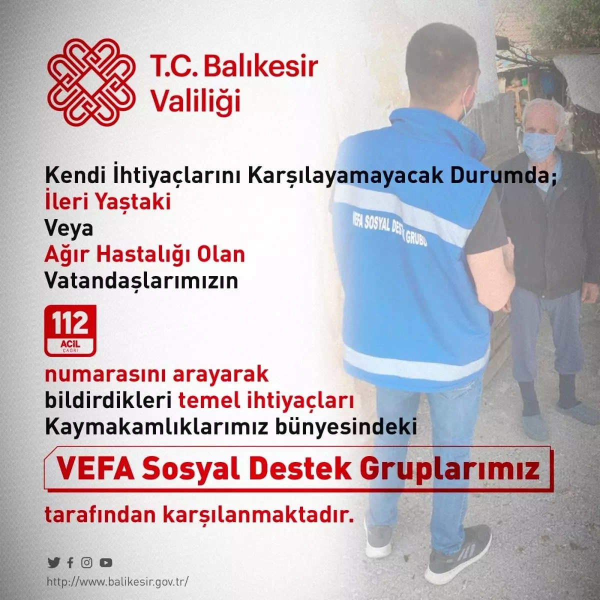 Balıkesir\'de Vefa Sosyal Destek Grupları görevde