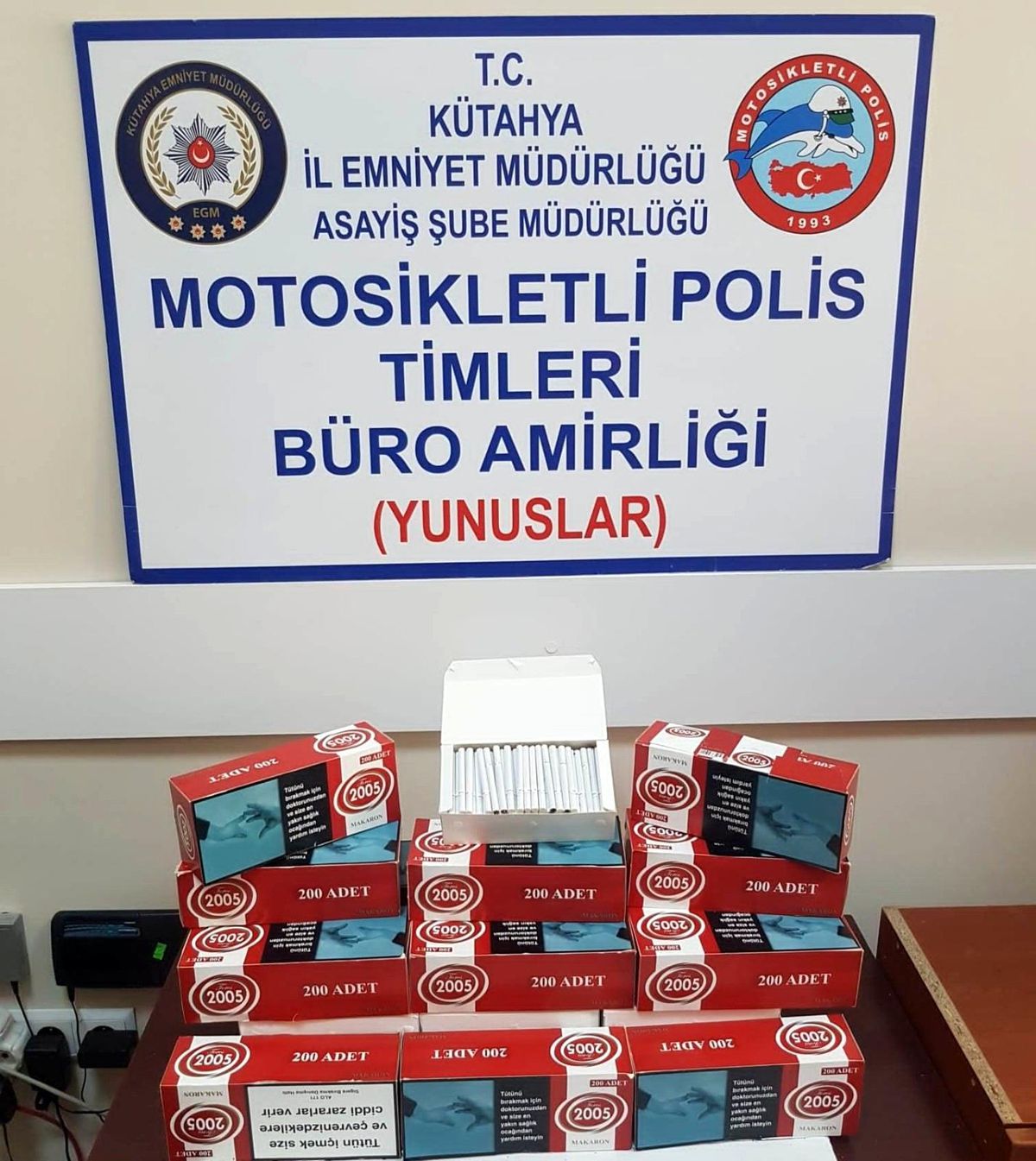 Kütahya\'da 6 bin 800 adet kaçak makaron sigara ele geçirildi