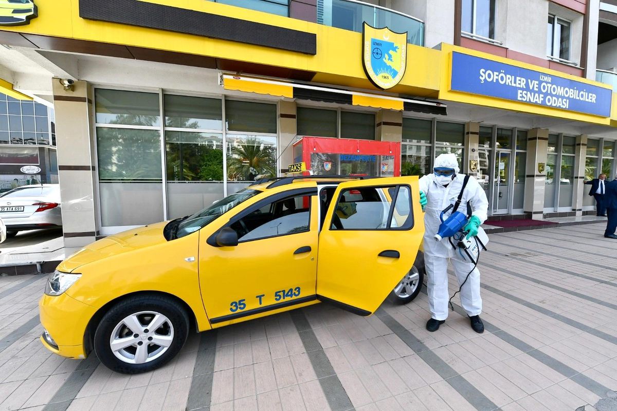 Otobüs, taksi ve dolmuşlara virüs kalkanı